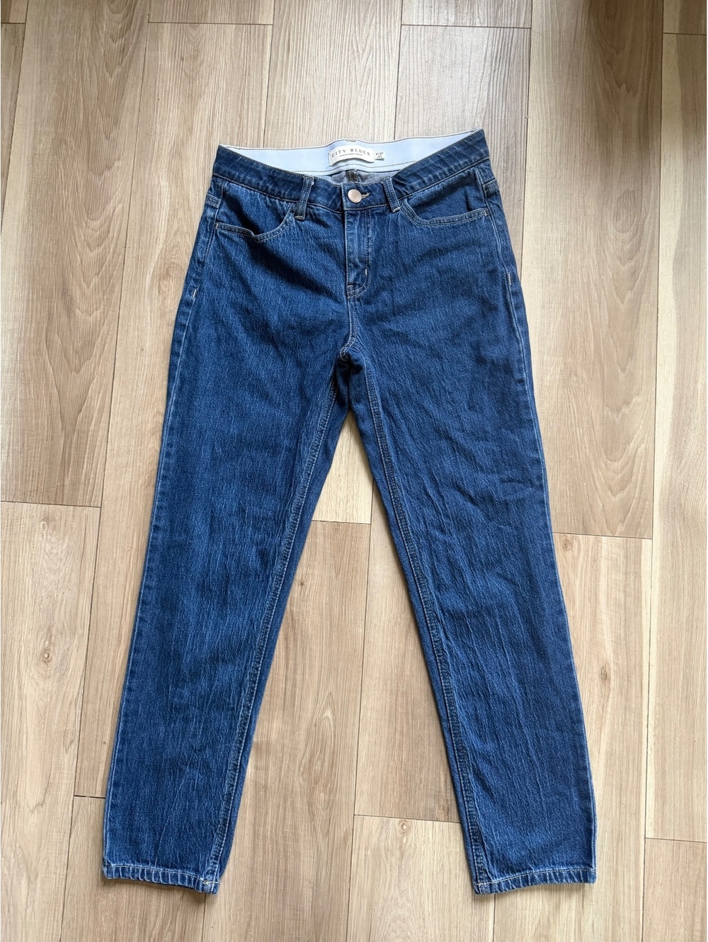 City Blues Eco-Friendly Denim Straight Leg Jeans Dark Wash Size 4/27
